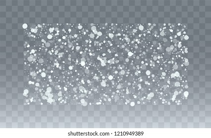 New Year Snow background. Holiday Illustration for Merry Christmas Card. Background with Flying Snowflakes. Magic Blizzard Illustration Design.