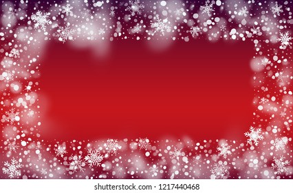 New Year Snow background. Holiday Illustration for Merry Christmas Card. Background with Isolated Fall of Snow. Fantasy  Snowstorm Illustration Design.