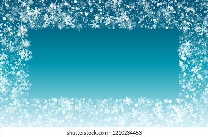 New Year Snow background. Illustration for Winter Holiday Greetings. Isolated Snowflakes Background. Fantasy  Snowstorm Illustration Design.