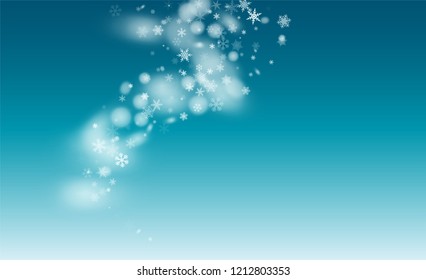 New Year Snow background. Illustration for Winter Holiday Greetings. Realistic Falling Snow Background. Fantasy  Snowstorm Illustration Design.