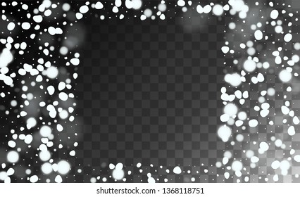 New Year Snow background. Illustration for Happy New Year Design. Background with Isolated Fall of Snow. Fantasy  Snowstorm Illustration Design.