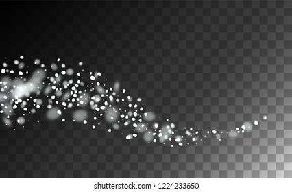 New Year Snow background. Winter Snowy Vector Illustration. Realistic Falling Snow Background. Magic Blizzard Illustration Design.