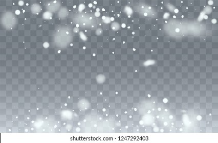 New Year Snow background. Winter Holiday Illustration. Background with Isolated Fall of Snow. Fantasy  Snowstorm Illustration Design.