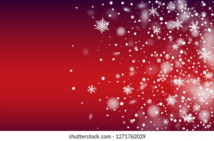 New Year Snow background. Winter Merry Christmas Illustration. Isolated Snowflakes Background. Magic Blizzard Illustration Design.