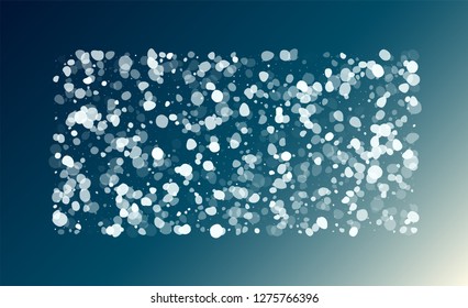 New Year Snow background. Winter Snowy Vector Illustration. Background with Isolated Fall of Snow. Magic Blizzard Illustration Design.