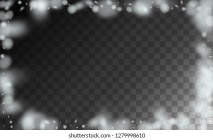 New Year Snow background. Winter Snowy Vector Illustration. Realistic Falling Snow Background. Magic Blizzard Illustration Design.