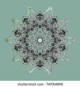 New year snowflake. Cute abstract snowflake vector design on blue, gray and neutral colors. Flat snow doodle icons, snow flakes silhouette for christmas banner, cards.