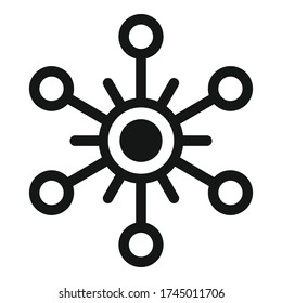 Silvester-Snowflake-Ikone. Einfache Abbildung des Silvester-Snowflake-Vektorbildes für Web-Design isoliert auf weißem Hintergrund