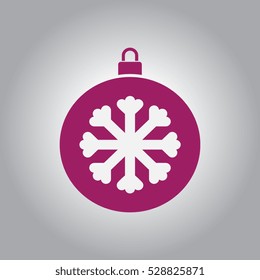 new year snowflake Vector illustration Christmas ball and snowflake