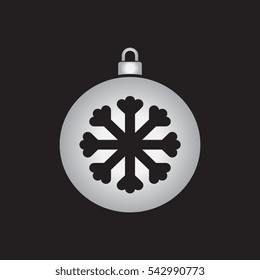 new year snowflake Vector illustration Christmas ball and snowflake
