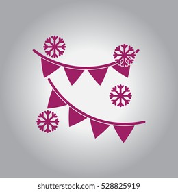 new year snowflakes Vector illustration Christmas decorations with snowflake