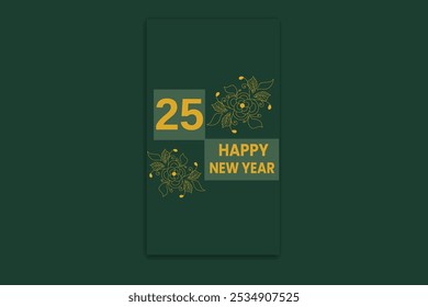 new year social media story template 