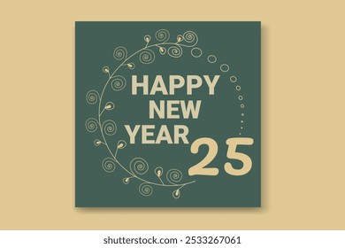 New year social media template 