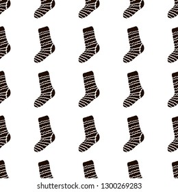 new year socks vector seamless pattern