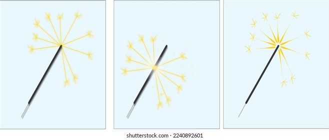 new year sparkle firework design set 