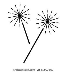 New Year Sparklers for Celebrations and Party Designs