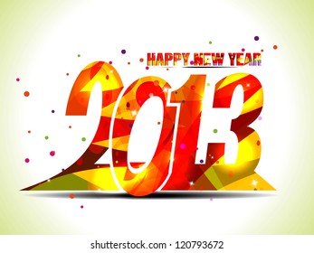New Year Sparkling 2013 Text design . Dark Background with elemental vector Drawing perfect for New year Party invitation cards.