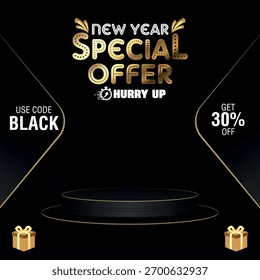 Oferta especial de Nuevo año Vector Antecedentes