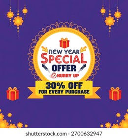 Oferta especial de Nuevo año Vector Antecedentes