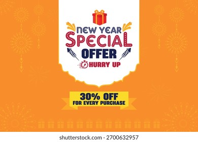 Oferta especial de Nuevo año Vector Antecedentes