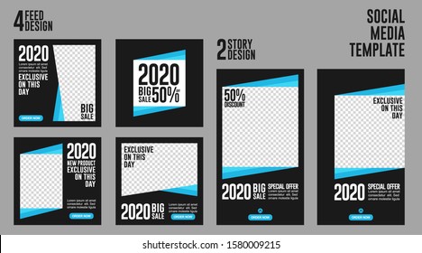 new year special social media post banner template with geometric backround.