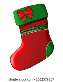 New year spirit. Gift sock.