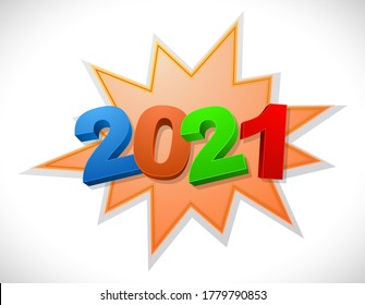 new year splash star banner 2021 