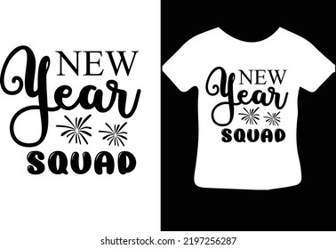 New Year Squad svg design svg