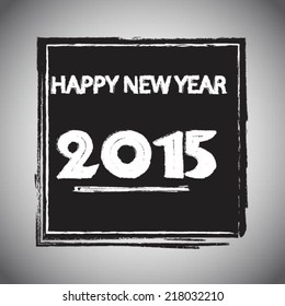 New Year stamp. Vector illustration.