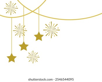 Decoração de fogos de artifício de estrela de ano novo