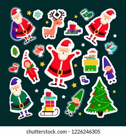 
New year stickers in vector