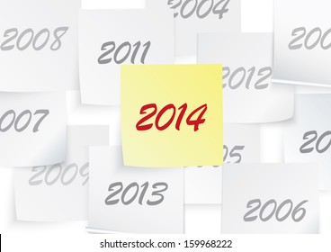 new year stickers. vector illustration