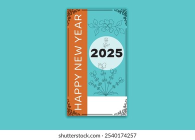 new year story template design  