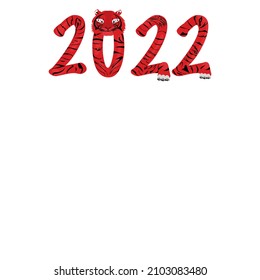 New year symbol 2022 logo. Chinese horoscope with Tiger. year of the tiger.Chinese new year 2022 year of the Tiger.Vector isolate flat design concept for Design template Celebration typography poster