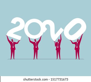 New Year symbol design. Isolated on blue background.