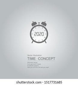 New Year symbol design. Isolated on blue background.