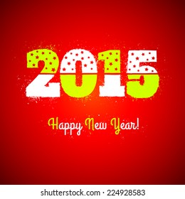 New year symbol on red background