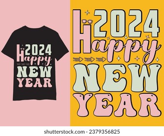 new year t shirt design elements, new year vector