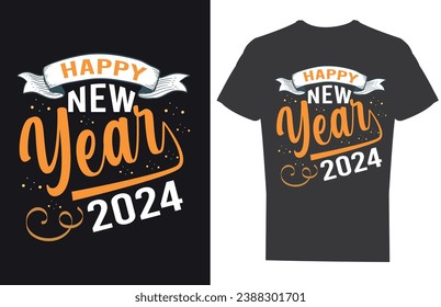 new year t shirt design and vector