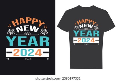 DISEÑO Y VECTOR DE CAMISETAS DE AÑO NUEVO