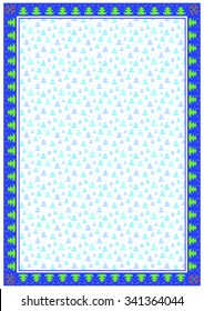  A New Year template for certificate or diploma for kids. CMYK color model. A4 page format.