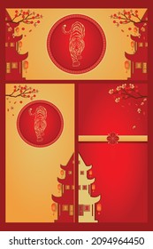 New Year Template conseptual design for chinese, tiger, imlek and much more. 
