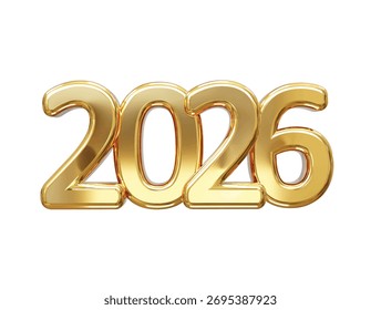 Nuevo año efecto texto 2026 Elemento