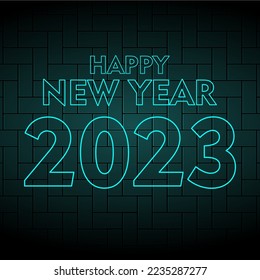 texto de año nuevo y fondo de color de gradiente verde y negro