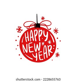 new year text vector illustration, stylized, colorful, top view. perfect for backgrounds, social media and celebrating new year's day