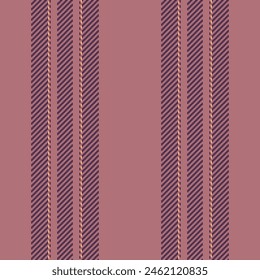 New year texture lines stripe, masculine textile vertical seamless. Hat fabric background vector pattern in red and purple color.