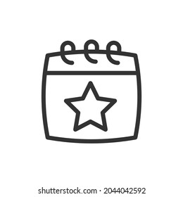 New Year thin line icon. Symbol in trendy outline style. Premium design for web and apps. Perfect for UI. 