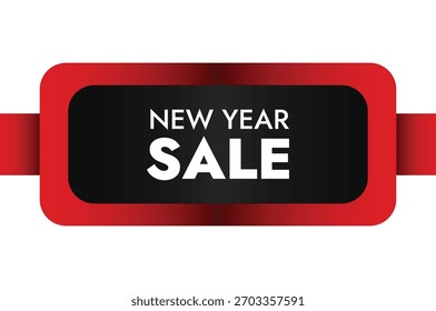 Nuevo año con este audaz Anuncio de venta rojo y negro, una oferta promocional perfecta