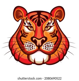 New Year of the Tiger, 2022. Tiger head silhouette