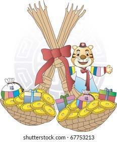 New Year with Tiger Character